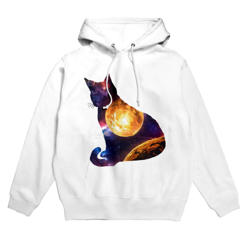 猫との風景の宇宙と猫002 Hoodie