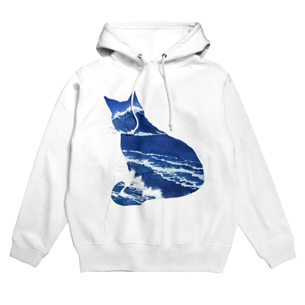 猫との風景の海と猫001 Hoodie