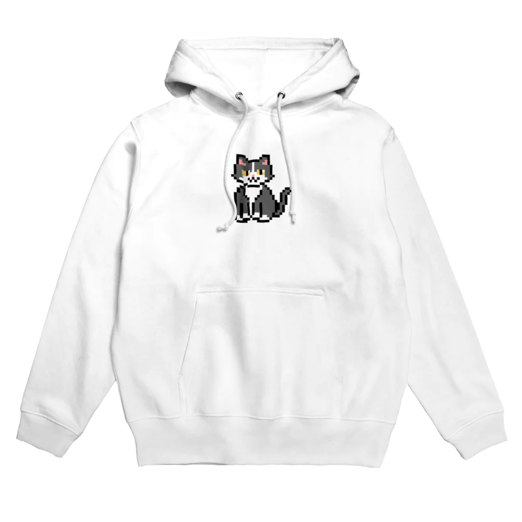 モチクマのハチワレ猫のドット絵 Hoodie