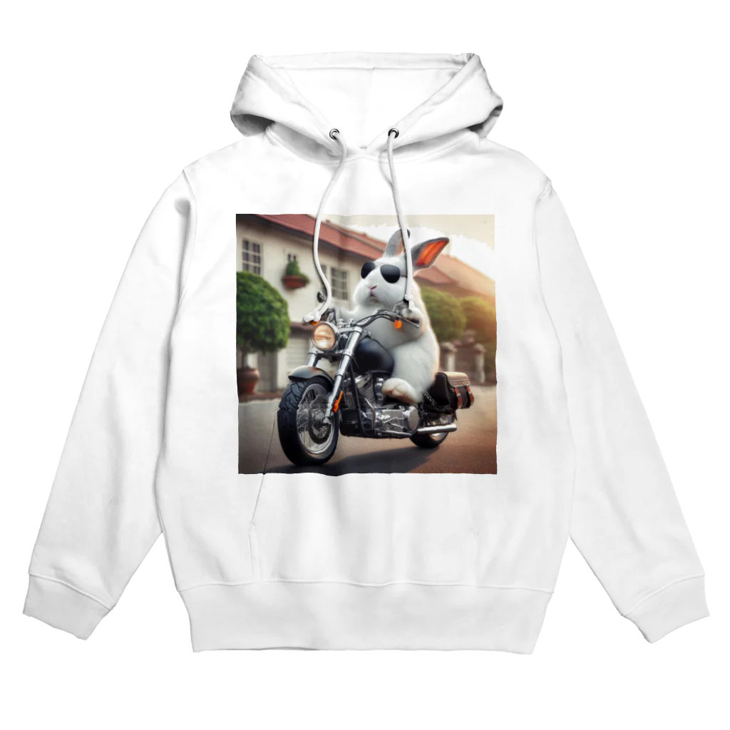 やんちゃな動物達のやんバニー　バイクver Hoodie