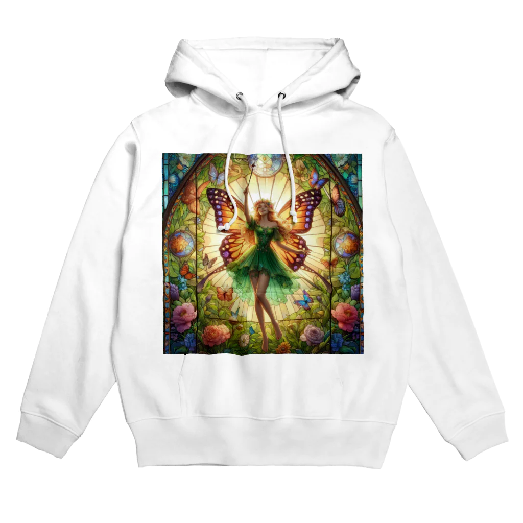 かるるんショップの妖精の魔法　ステンドグラス風 Hoodie