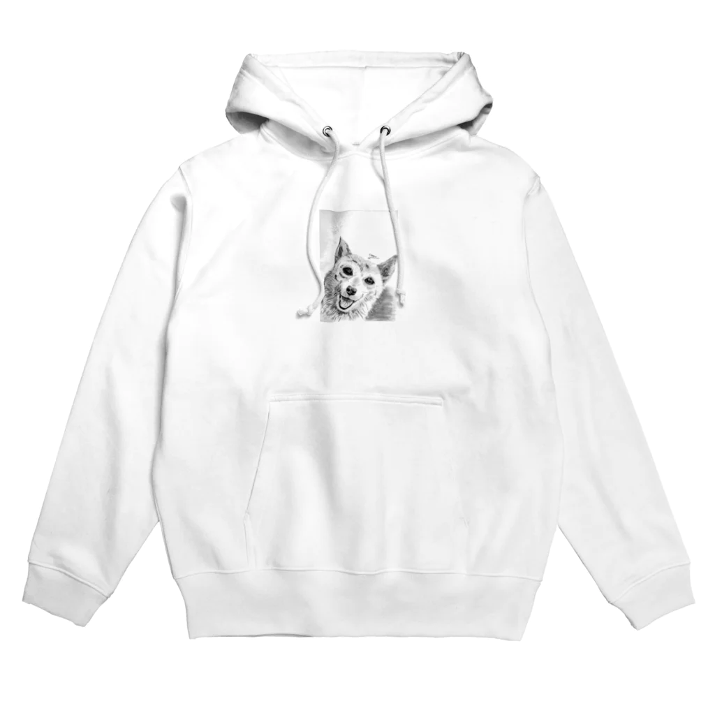 でんちゃんの鉛筆画のワンちゃん Hoodie