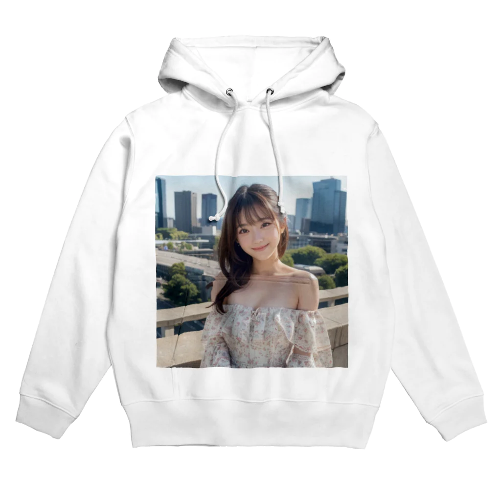 癒しのあるオリジナルグッズ販売所の千年に一人の美少女 in 都会 Hoodie