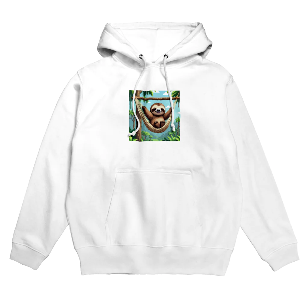 ナマケモノstoreのハンモックに揺られるナマケモノ Hoodie