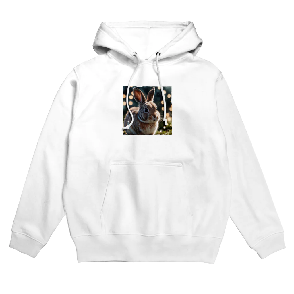 atto_usagiのクリスタルウィンクうさぎ Hoodie