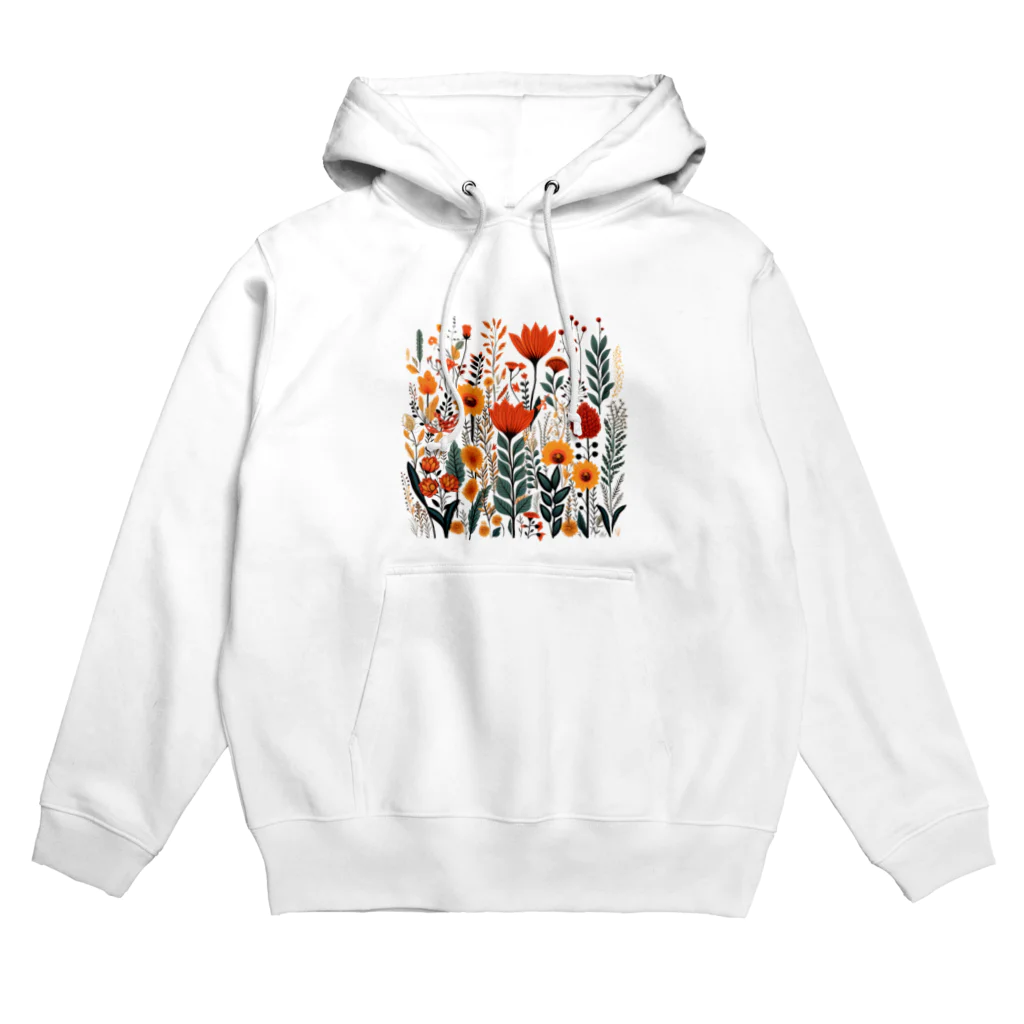 Grazing Wombatのヴィンテージなボヘミアンスタイルの花柄　Vintage Bohemian-style floral pattern Hoodie