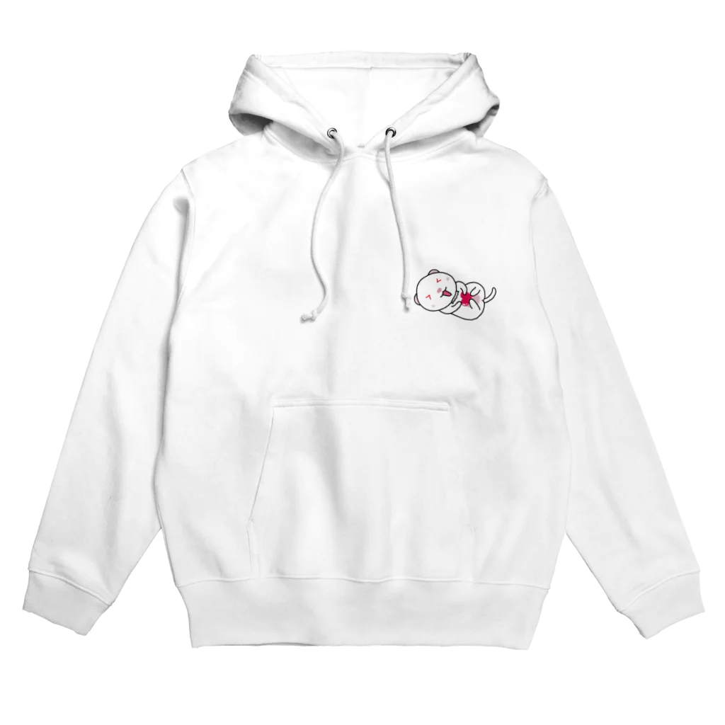 M&A withUの薄いカラー用アルビノフェレットフロント＆バックプリント Hoodie