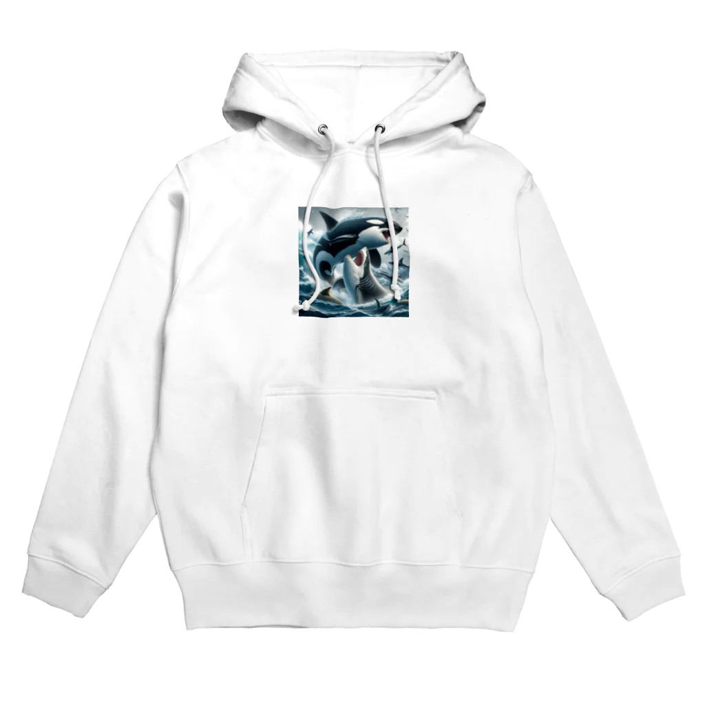 万事屋のシャチとサメが激突！ Hoodie