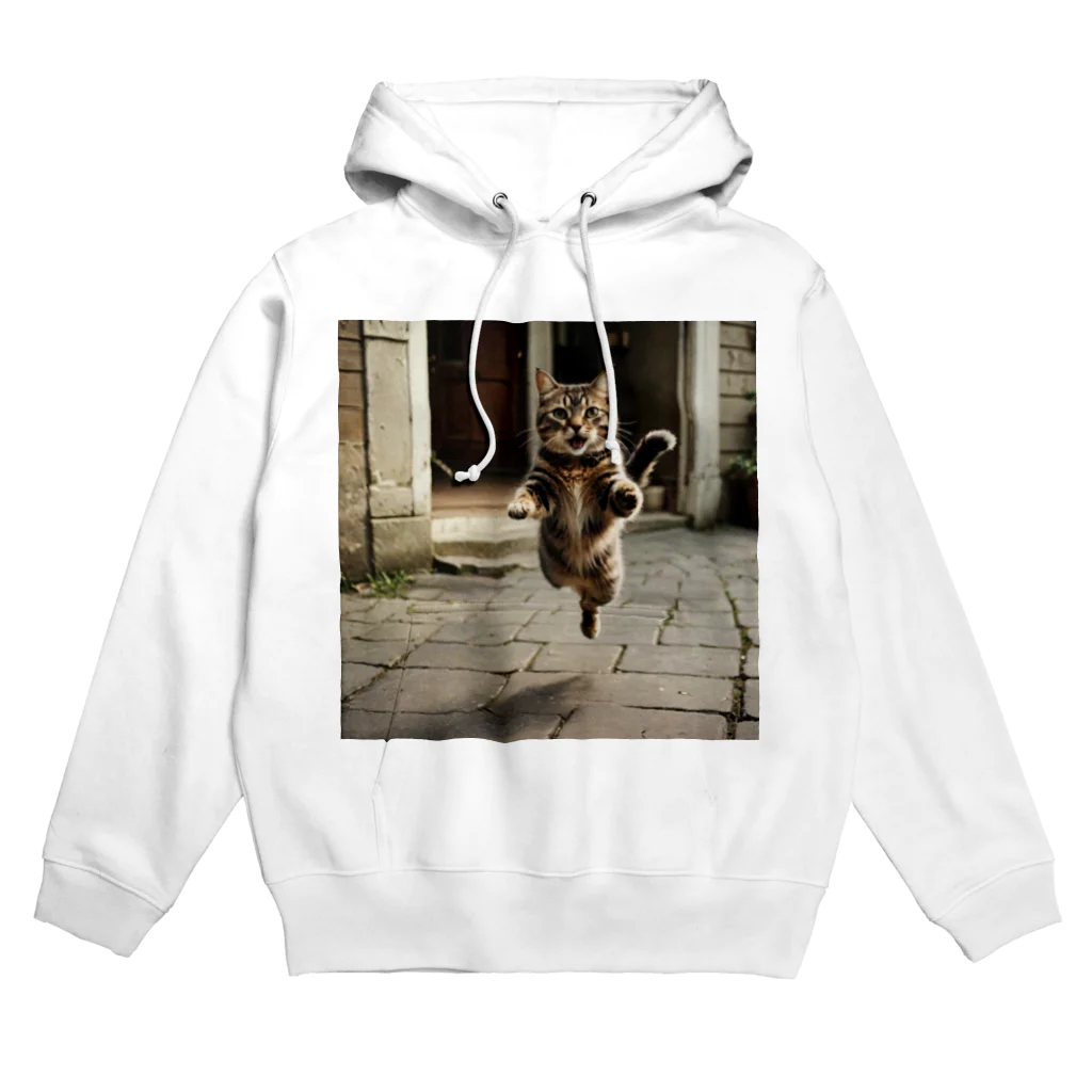 Suminekoのジャンプする猫さん Hoodie