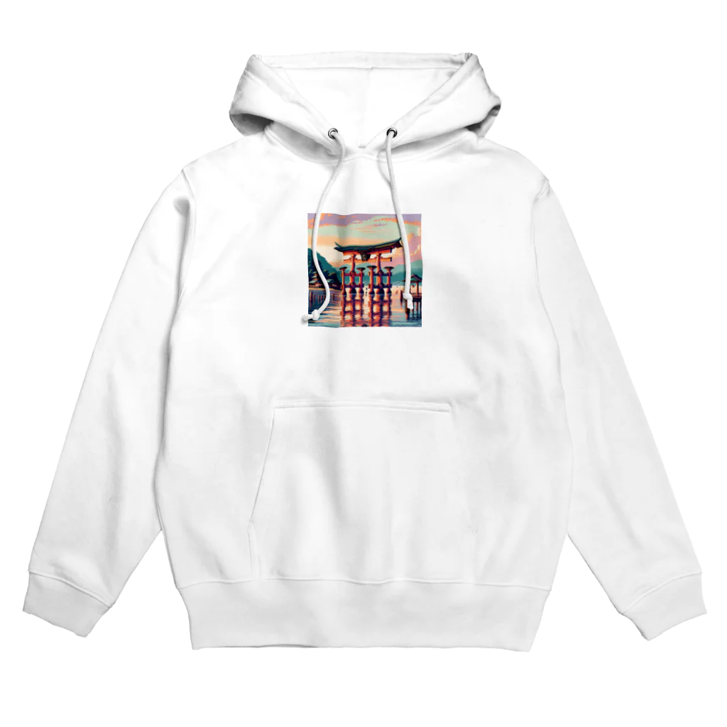 Pixel Art Goodsの厳島神社（pixel art） Hoodie