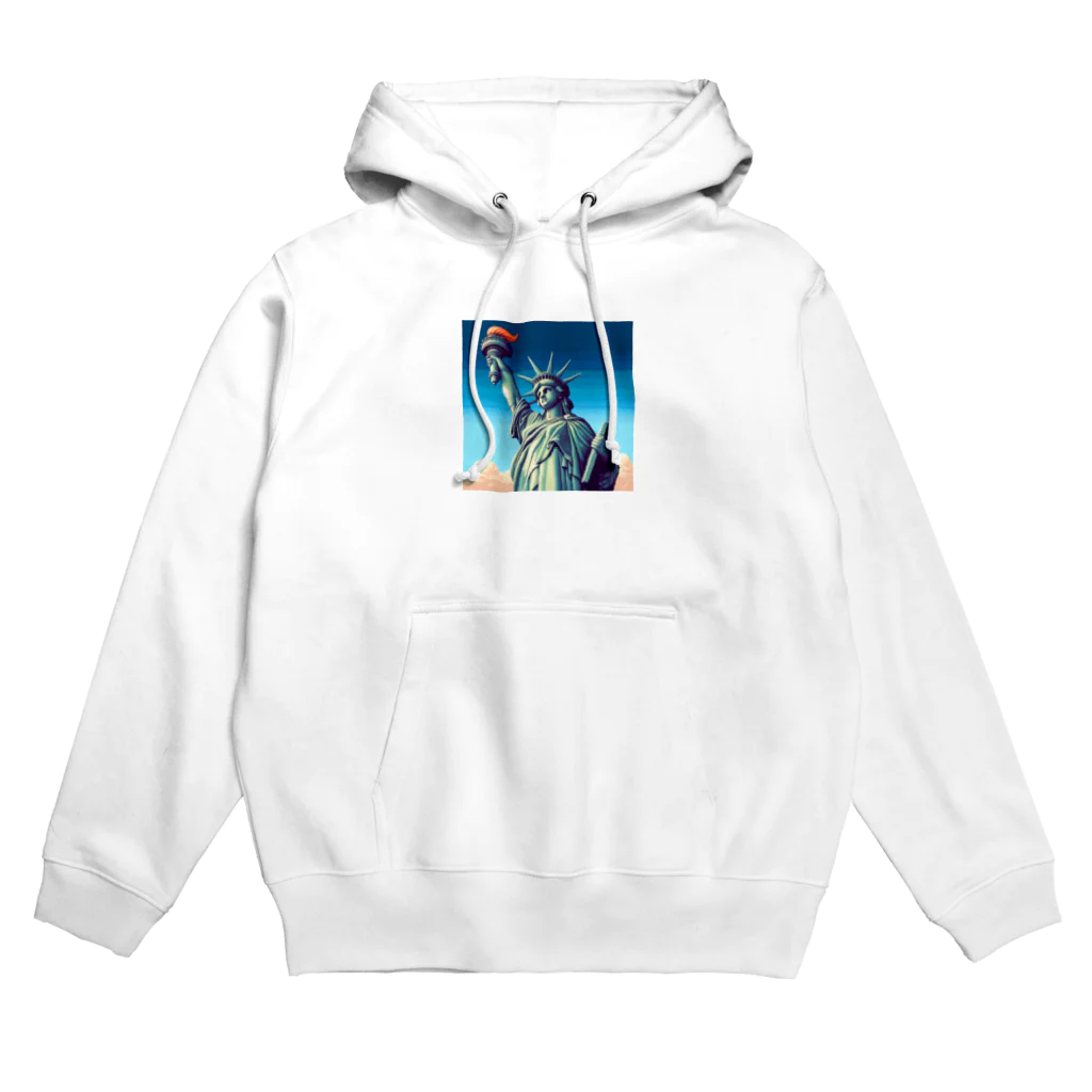 Pixel Art Goodsの自由の女神像（pixel art） Hoodie