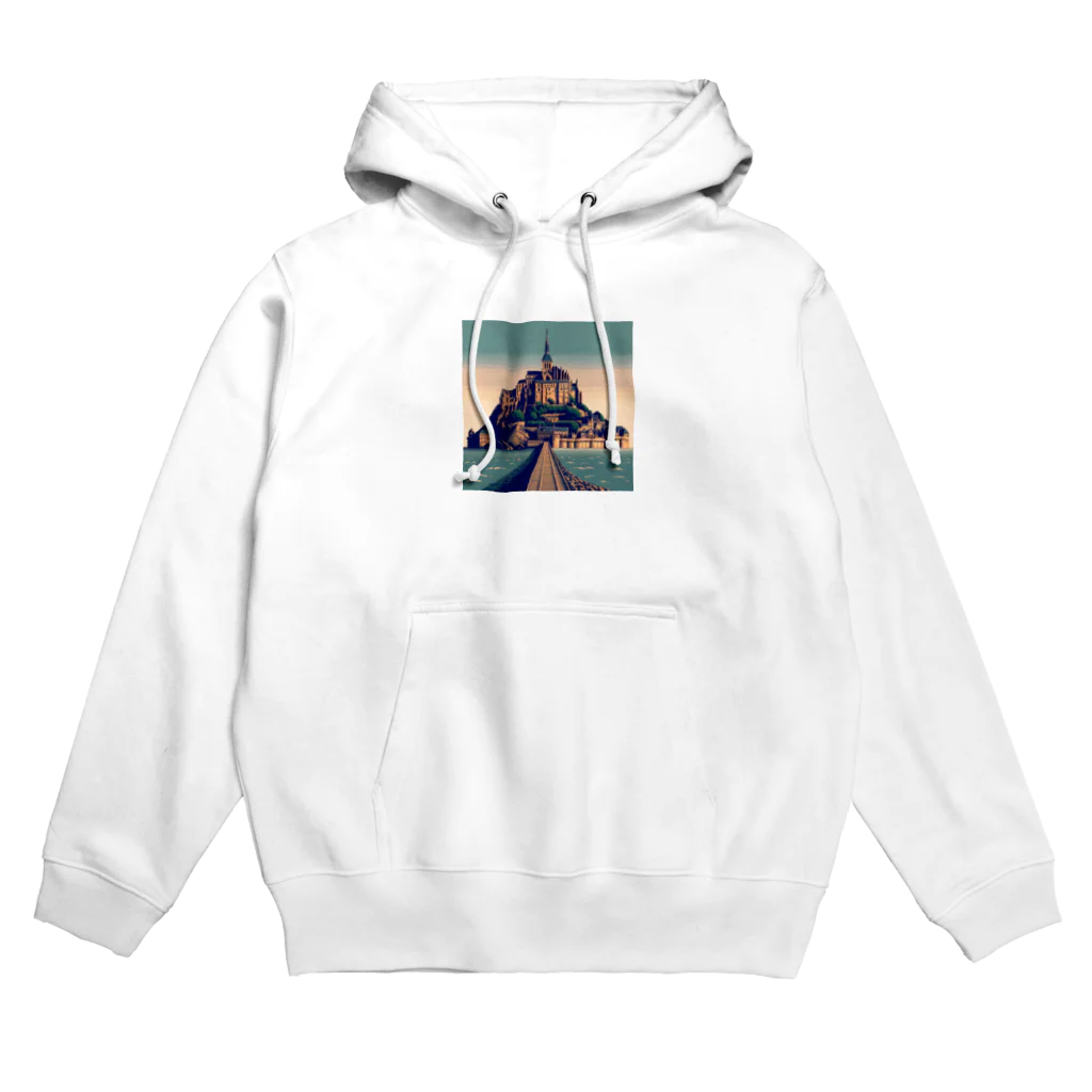 Pixel Art Goodsのモン・サン・ミシェル（pixel art） Hoodie