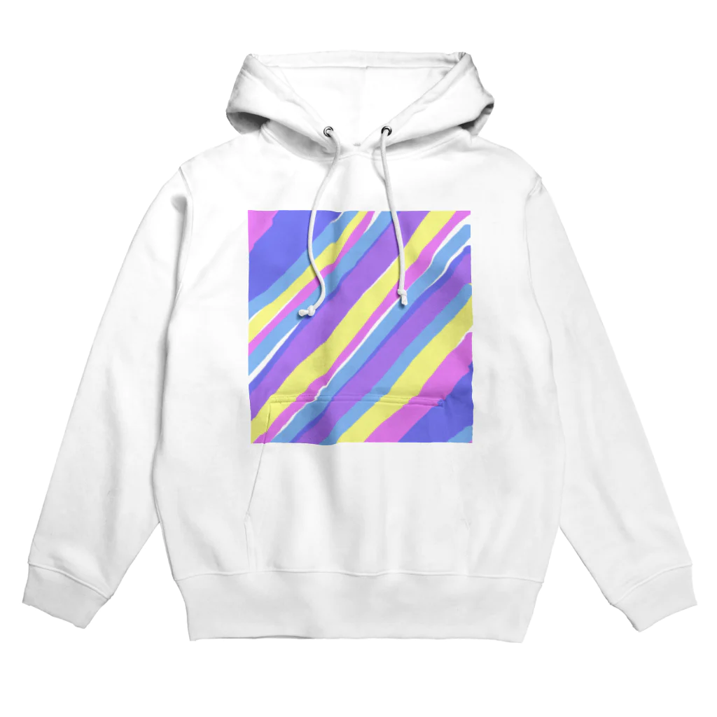 rollのストライプ　斜め Hoodie