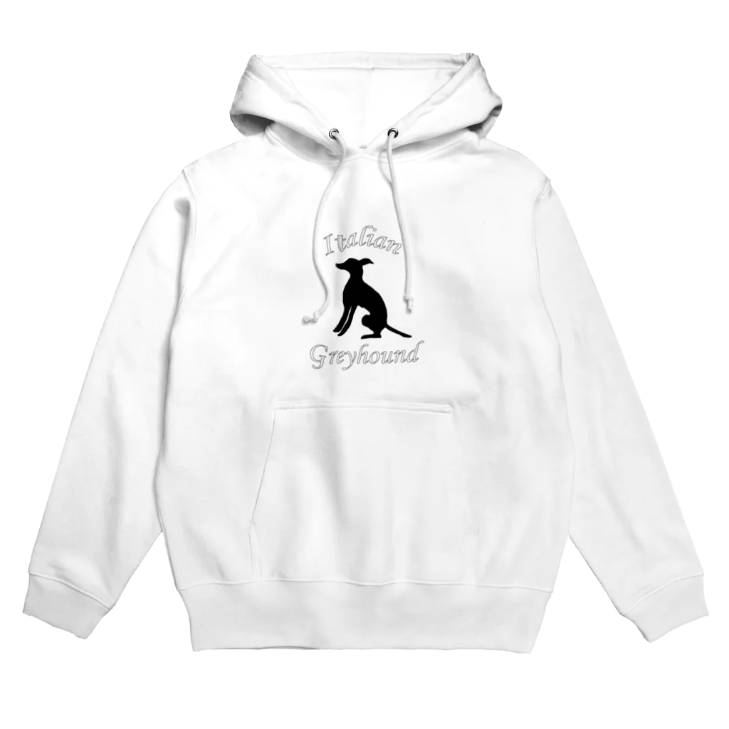 Daidaiのイタグレシルエットグッズ（ブラック） Hoodie