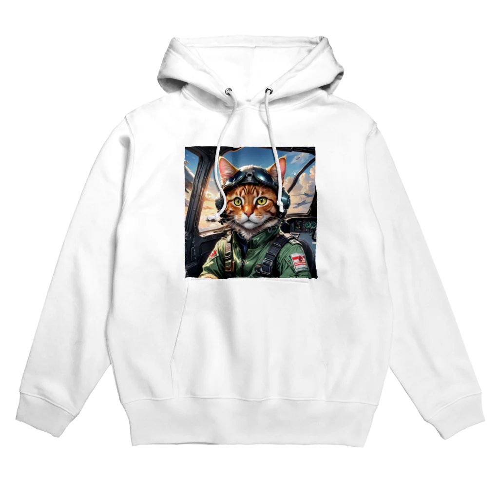 nekoと鉄のパイロット猫 Hoodie