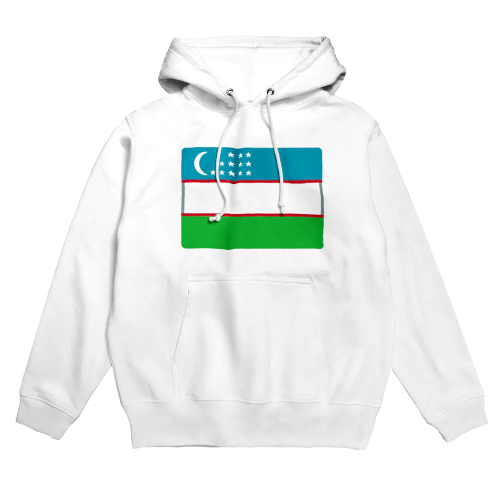 お絵かき屋さんのウズベキスタンの国旗 Hoodie