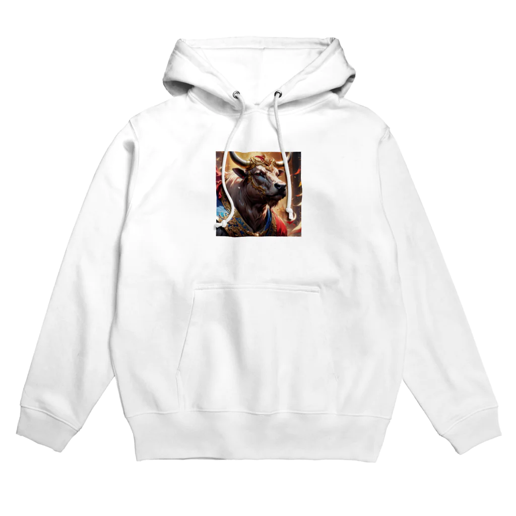 Fujimishokaiの牛の絵　力強く王者のような風格を醸し出しています。 Hoodie