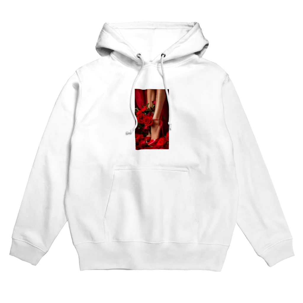 ニゴ猫　shopのred Rose heel  Hoodie