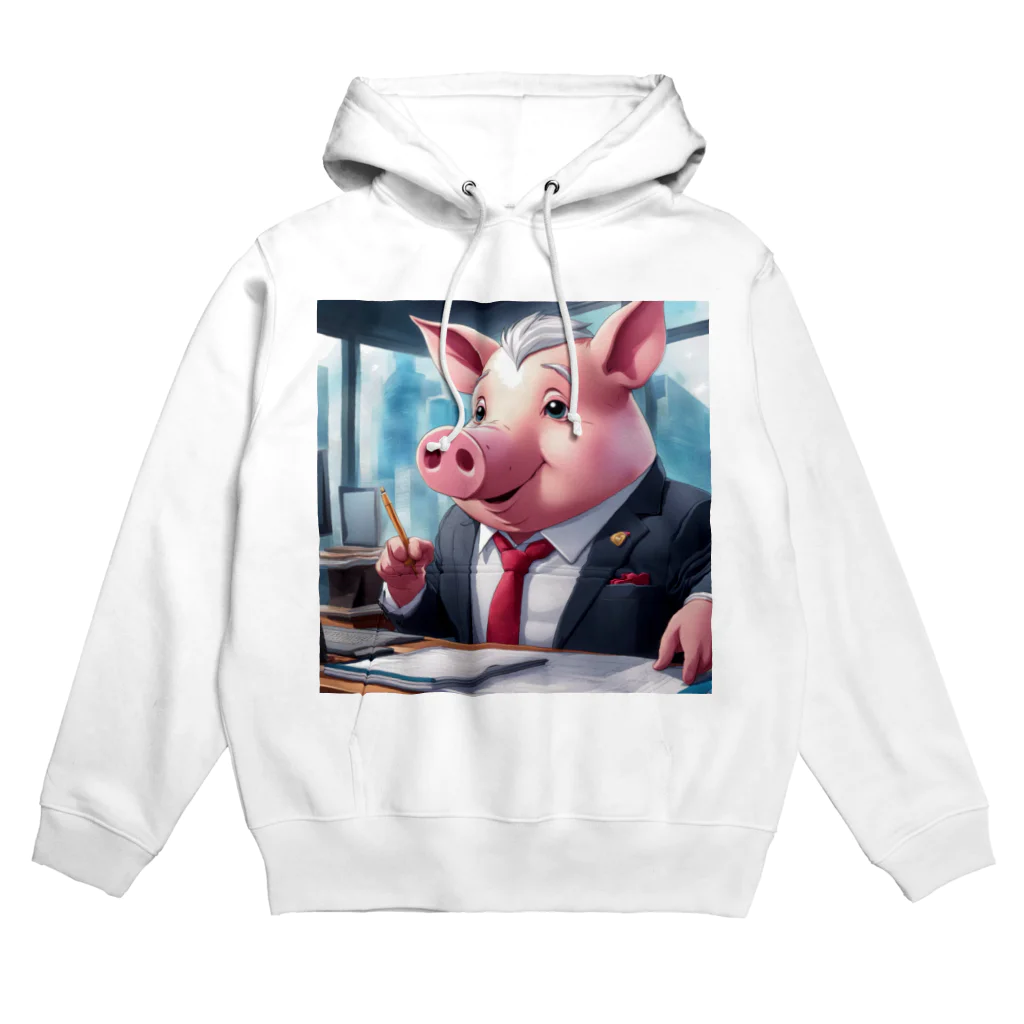 MTHの会社の業績を評価するミニブタ Hoodie