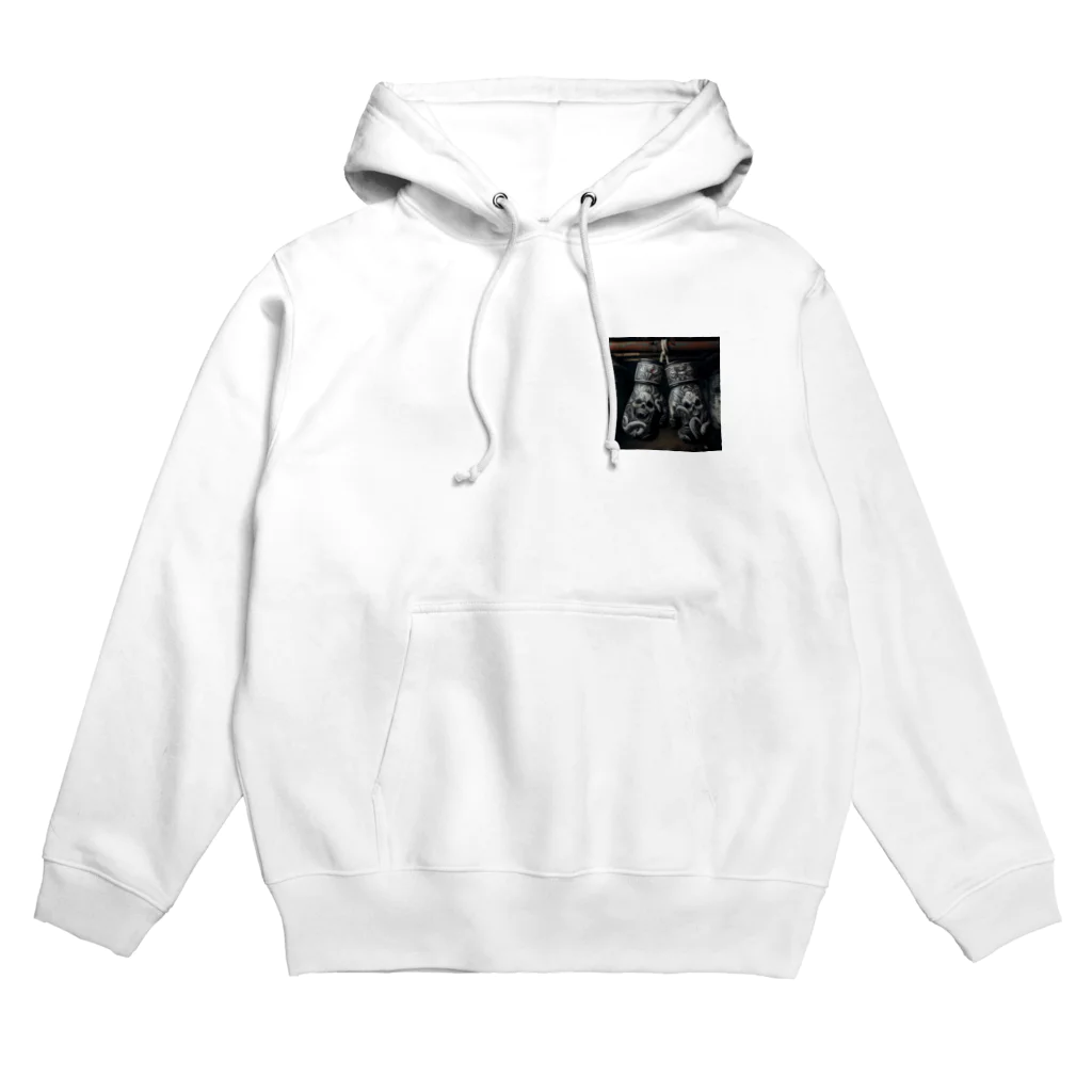 ARMORのスカルグローブと般若 Hoodie