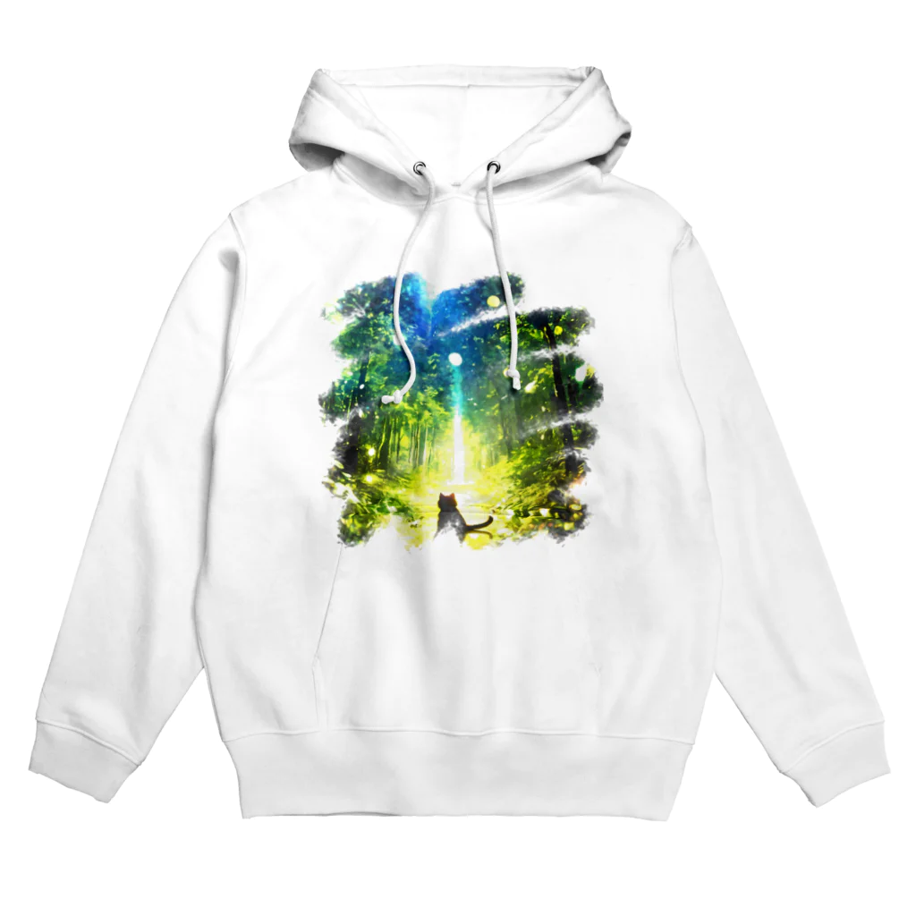 猫との風景の風景_森と猫037 Hoodie