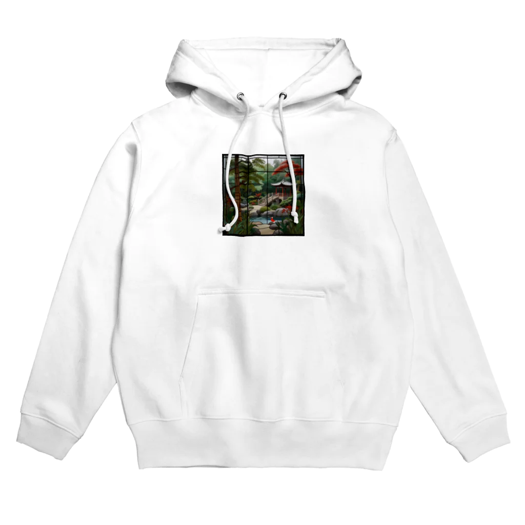 ganeshaのアジア禅庭園ステンドグラス Hoodie