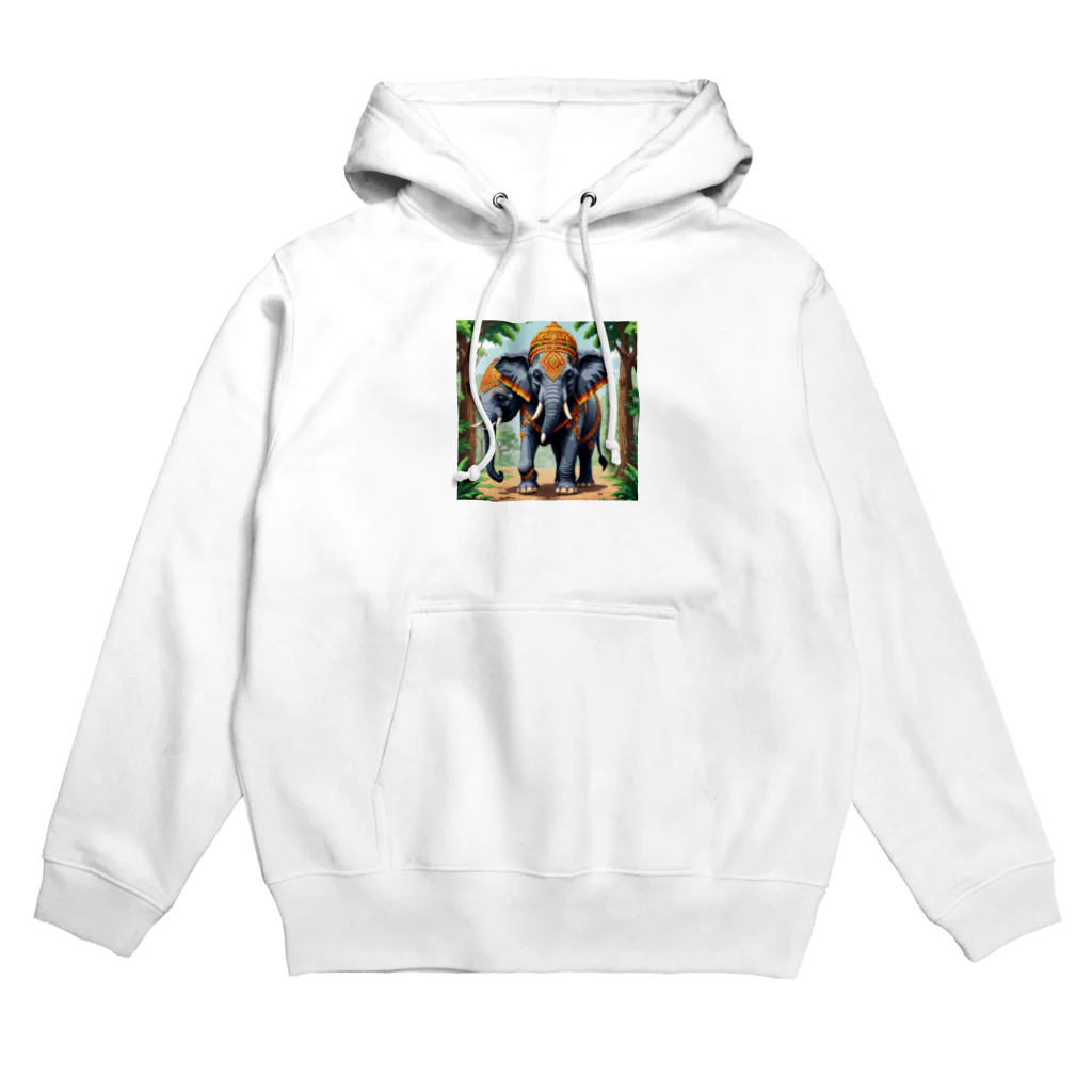 かたまりのドットアジアンゾウ Hoodie