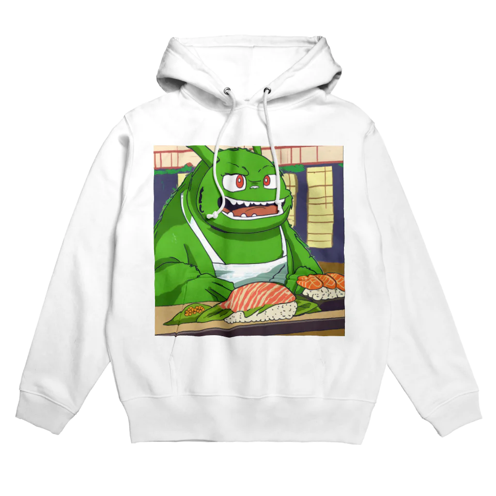 Kyun_uranaiの寿司職人を目指す緑の妖怪 Hoodie