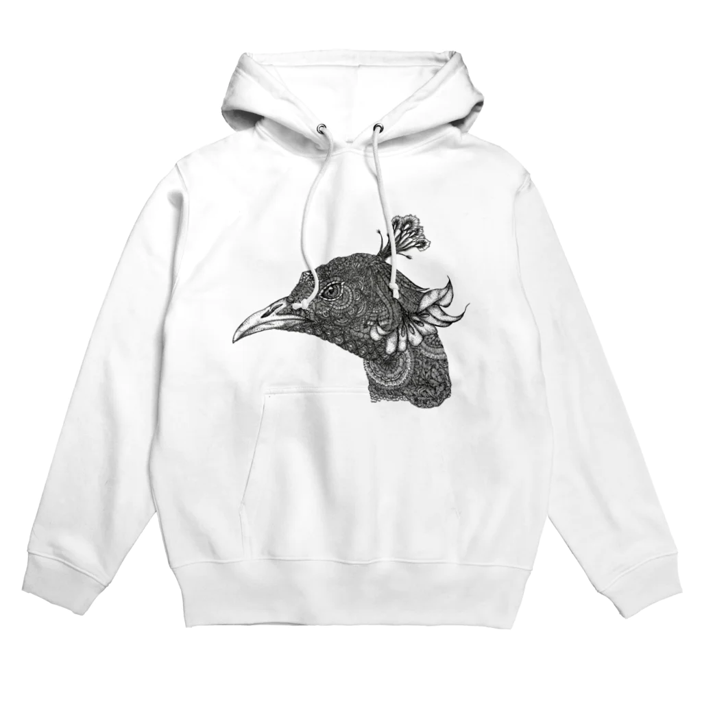 曼荼羅屋のPeacock モノクロームver Hoodie