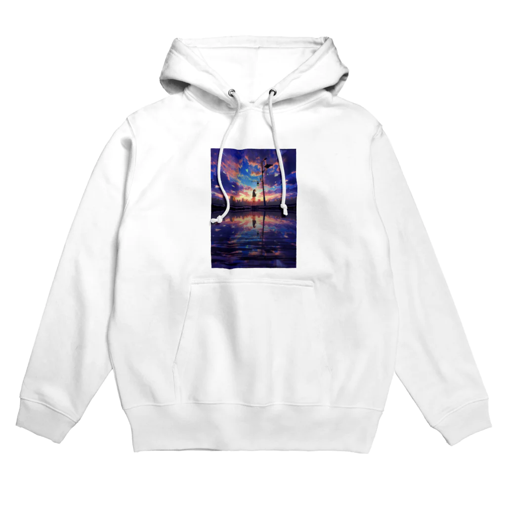 波乗り南国🏝️のミラーリングサンセット Hoodie