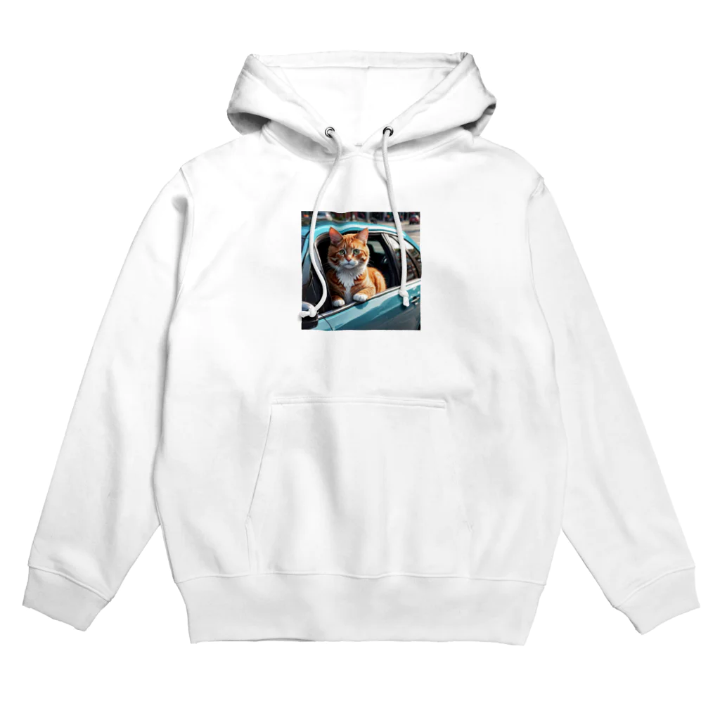 Kobayashi Kayoのドライブ中の猫 Hoodie