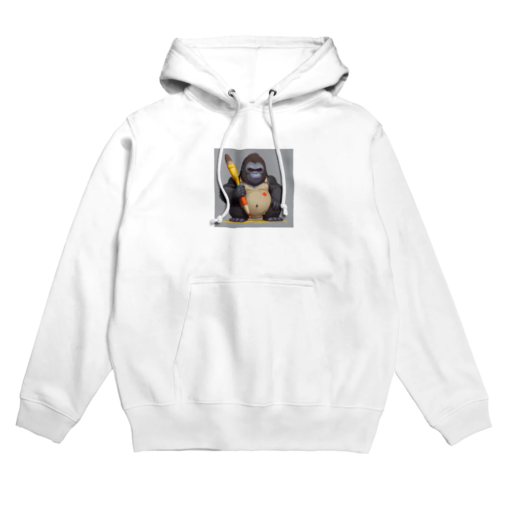 ganeshaのおもちゃのペイントブラシでかわいいゴリラに出会おう Hoodie