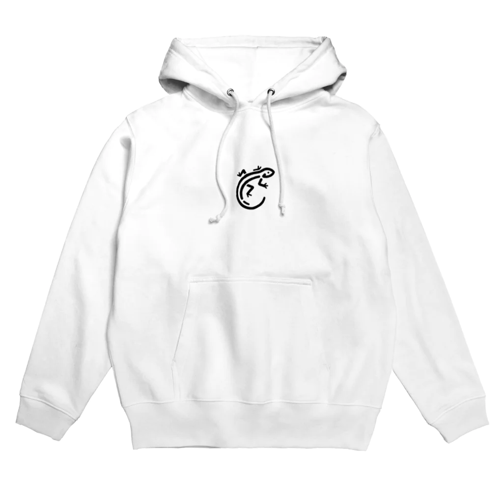 ととのいカエルのモノクロトカゲくん Hoodie