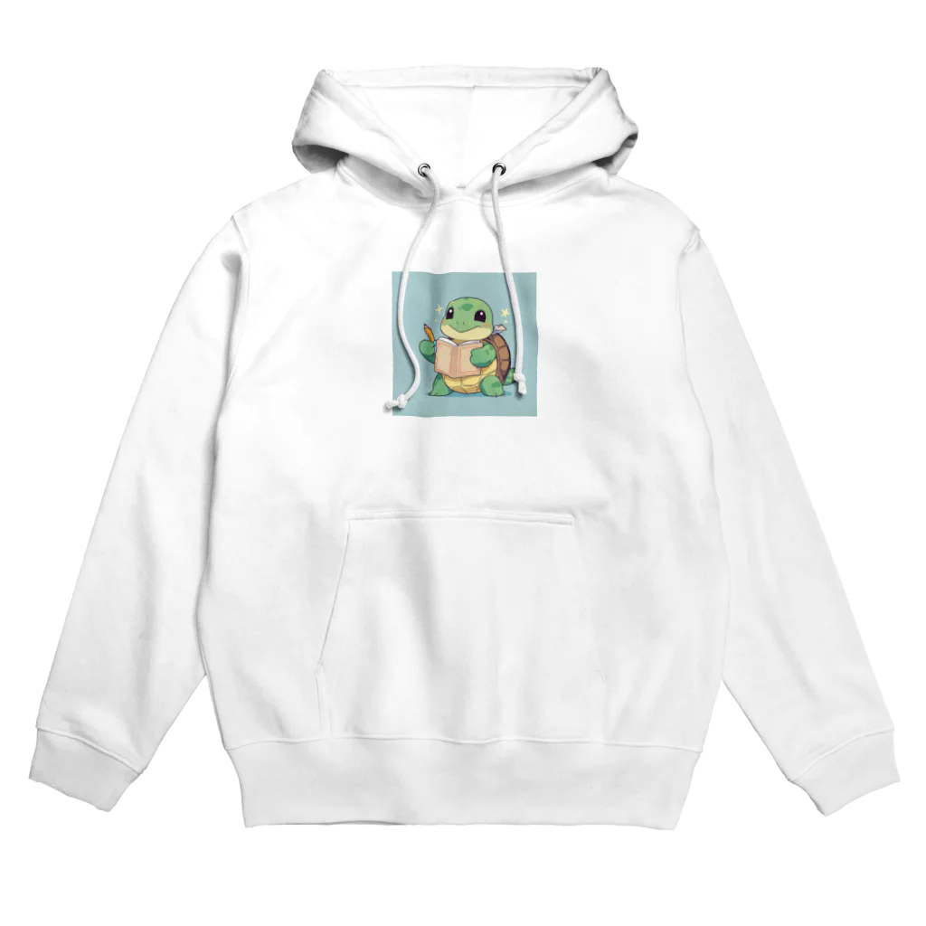 ganeshaのおもちゃの本を持ったかわいいカメ Hoodie