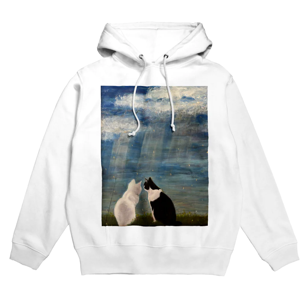 絵描き ひろみるん♪ オリジナル アートグッズSHOPのいつも一緒に〜天使の梯子〜 Hoodie