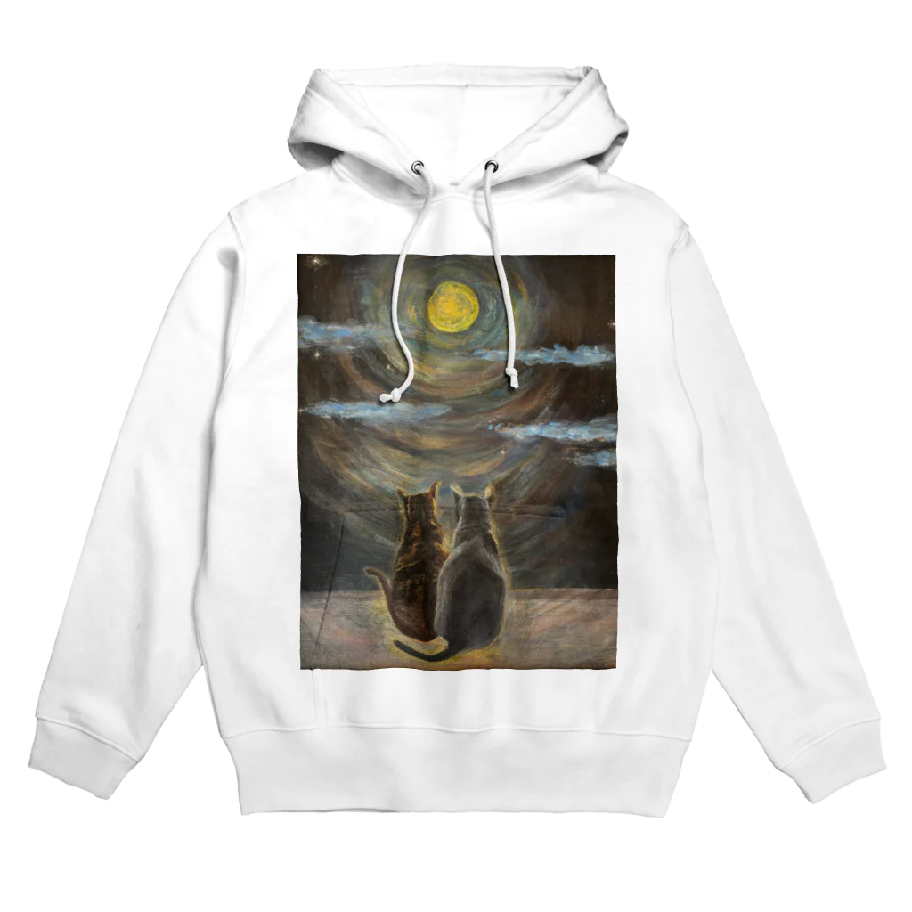 絵描き ひろみるん♪ オリジナル アートグッズSHOPのいつも一緒に〜ブルームーン〜 Hoodie