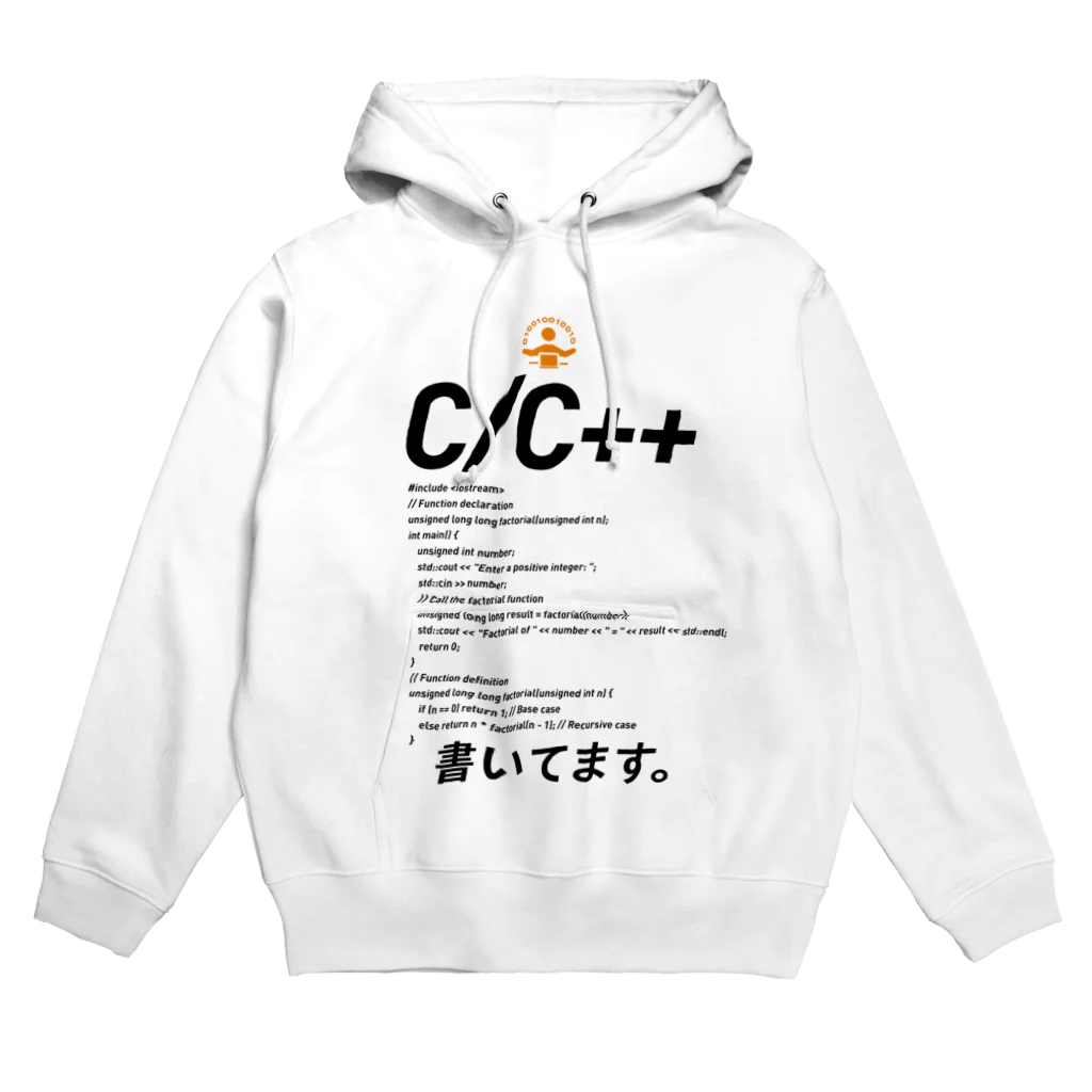 ビットブティックのコードTシャツ「c/c++書いてます。」 Hoodie