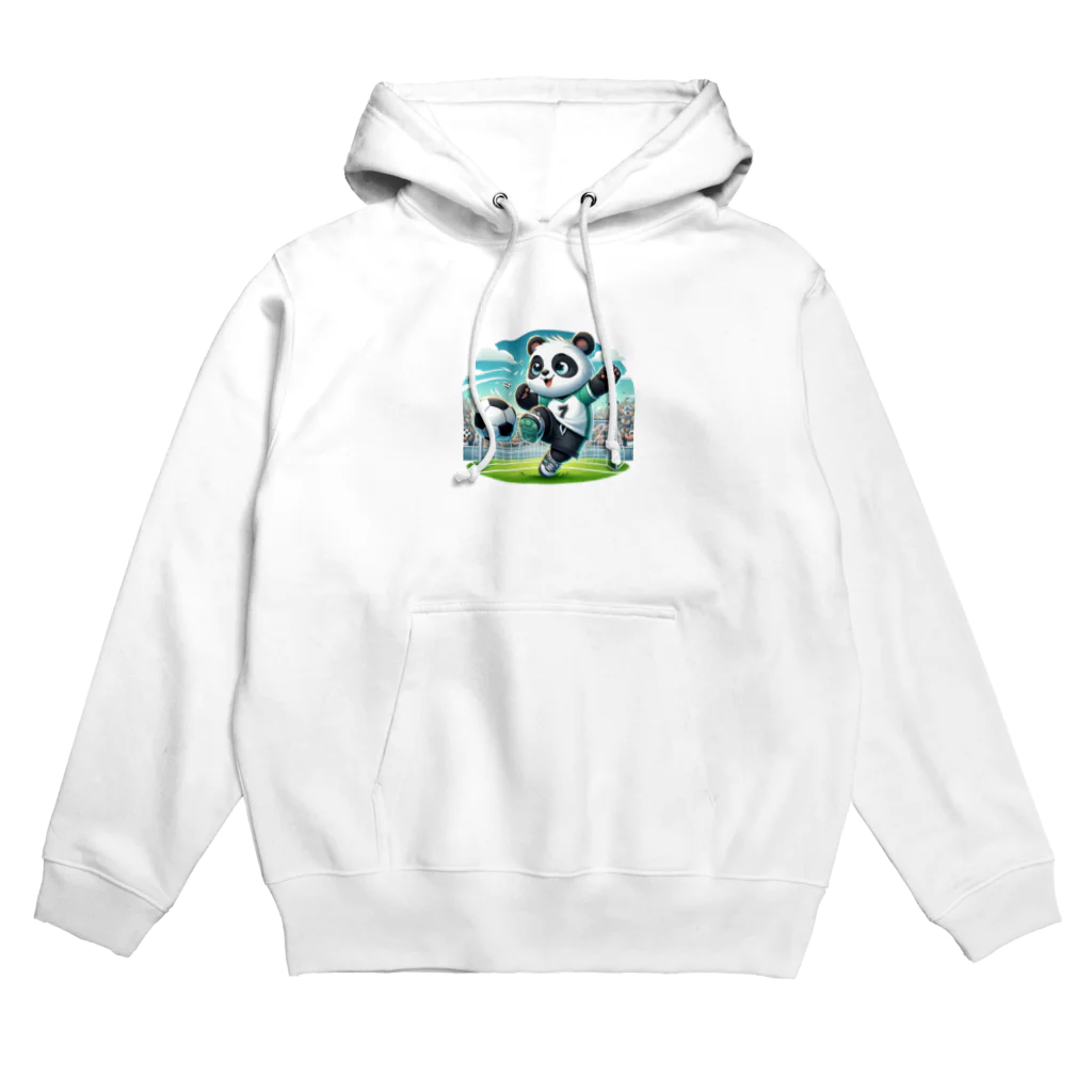 アニマルホビーズのサッカーパンダ Hoodie