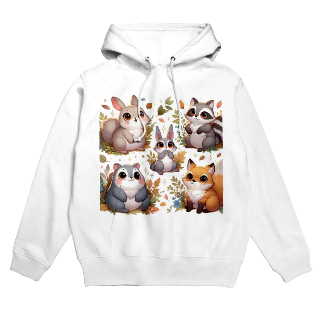 クリエイティブ　テトの知らない人を見た森の動物たち Hoodie