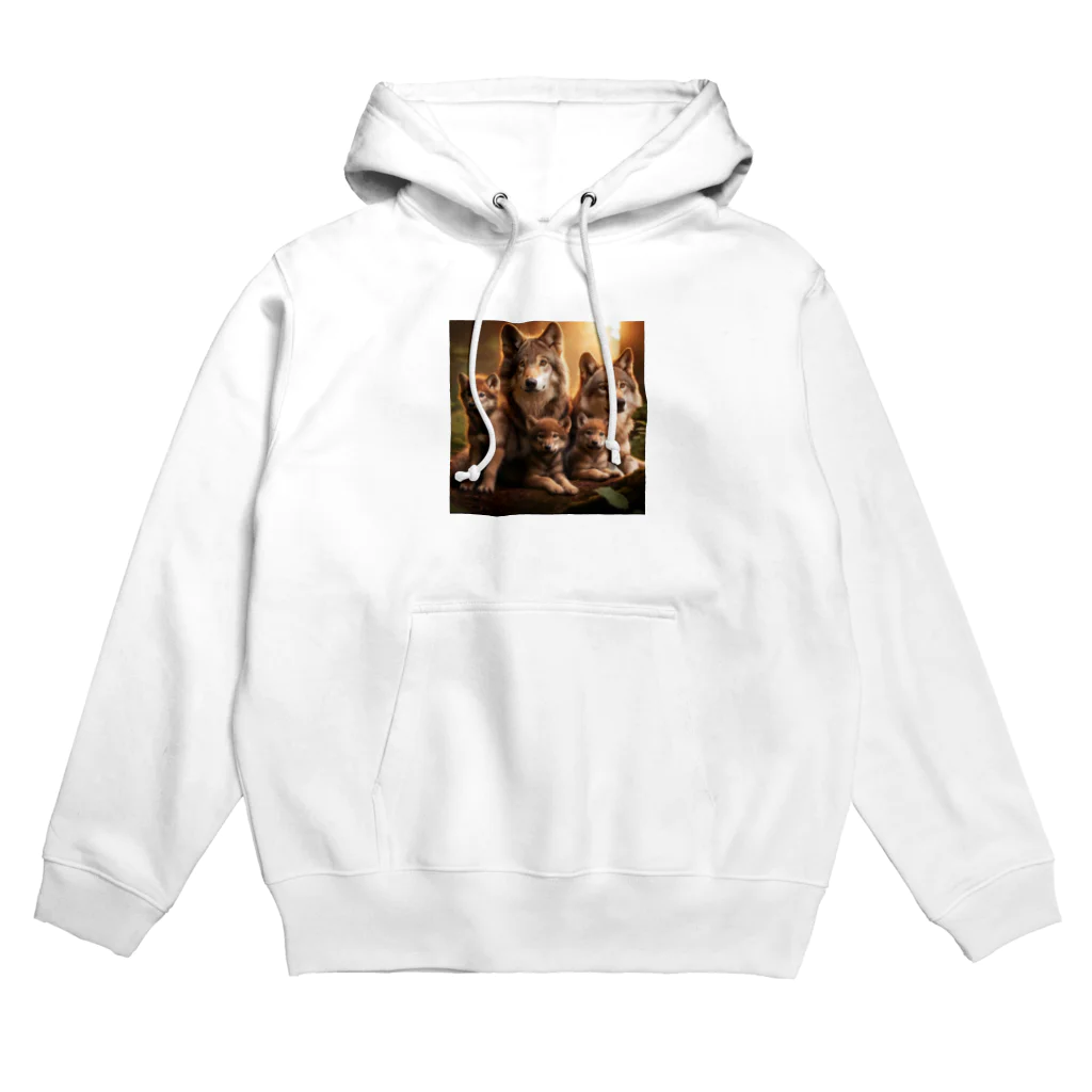 プレヒストリック・ワイルドのオオカミの家族 Hoodie