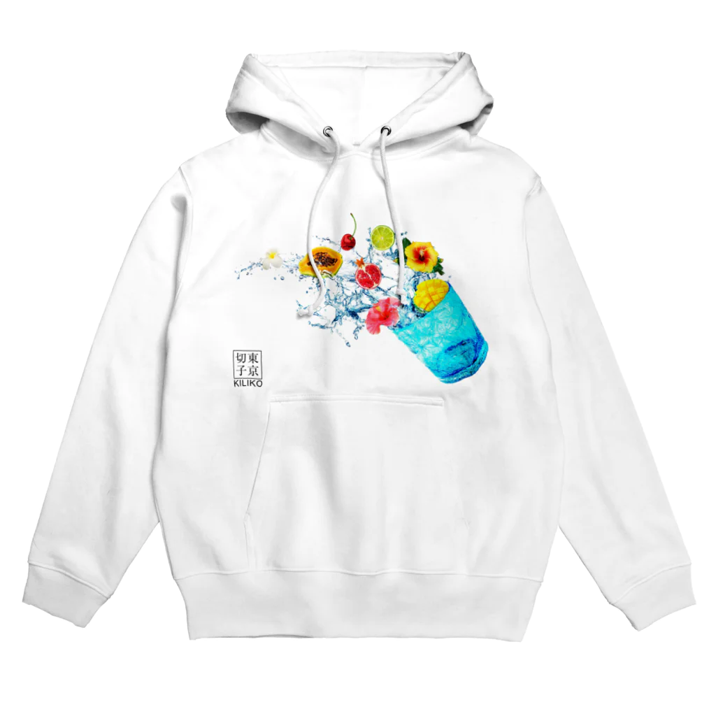 KILIKOStudiosの琉球ガラス　青 Hoodie