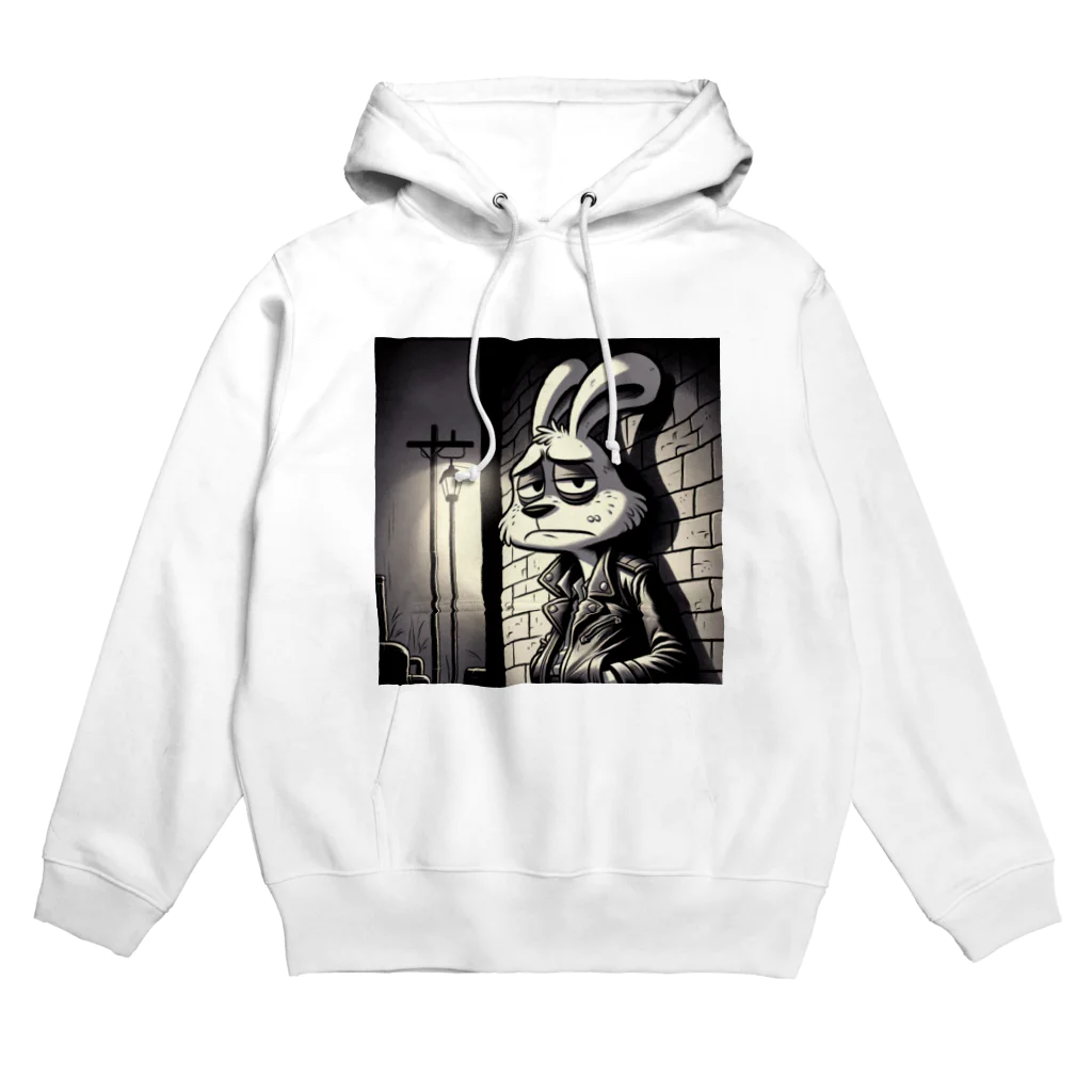 Kawaii屋さんのヤサグレた都会ウサギ Hoodie