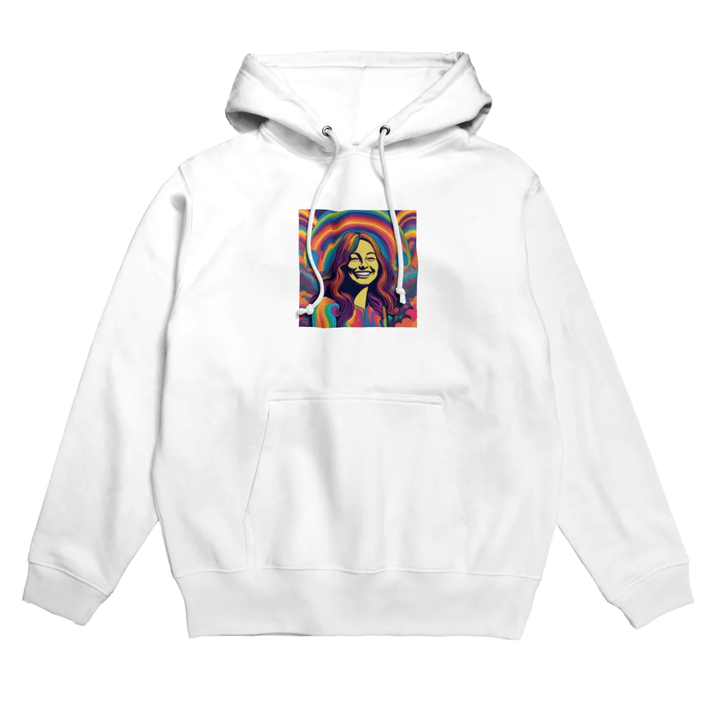 ユニーク・キュートの笑顔の女性 Hoodie