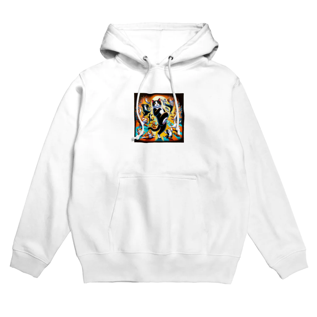 CatCraftsの猫のダンスパーティー Hoodie