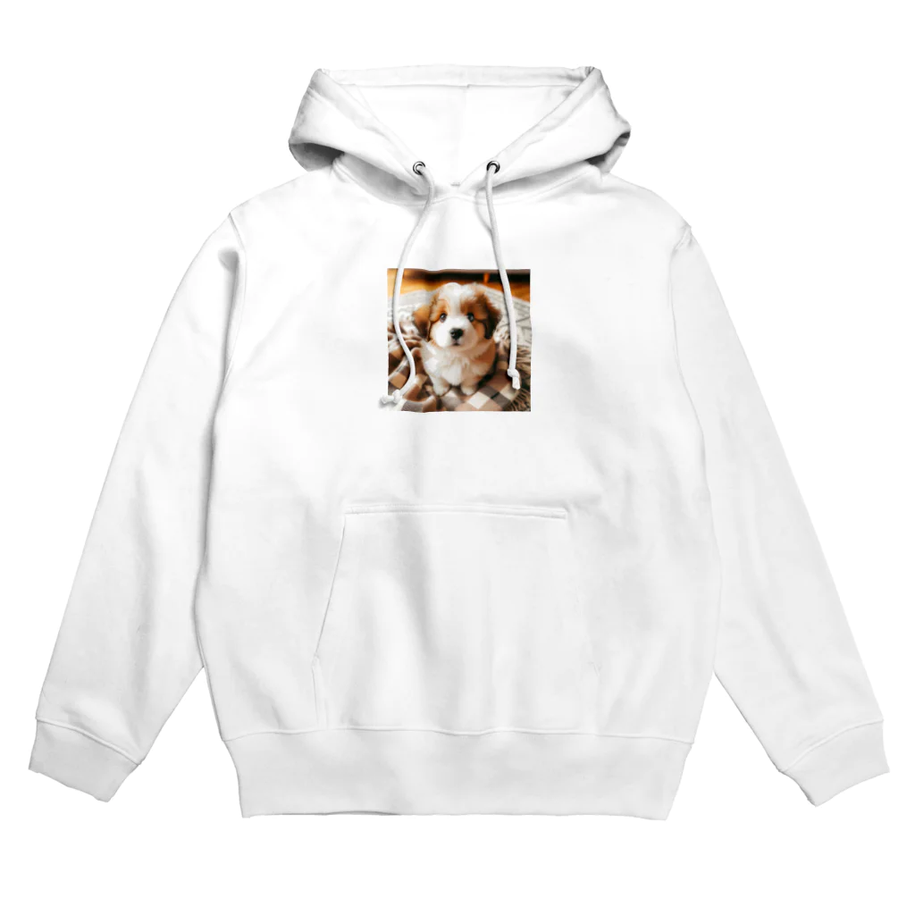 幸せいっぱいちびちゃんのふわふわ可愛いわんちゃん Hoodie