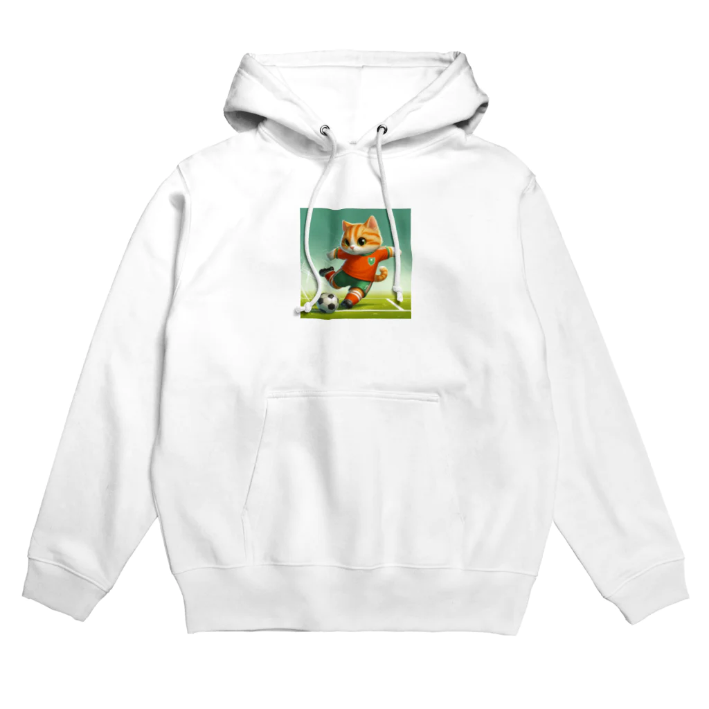 ketapapaのサッカーねこ Hoodie