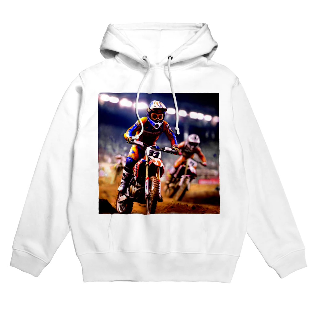 Bikers' Galleryのチャンピオンライド：モトクロスアクション Hoodie