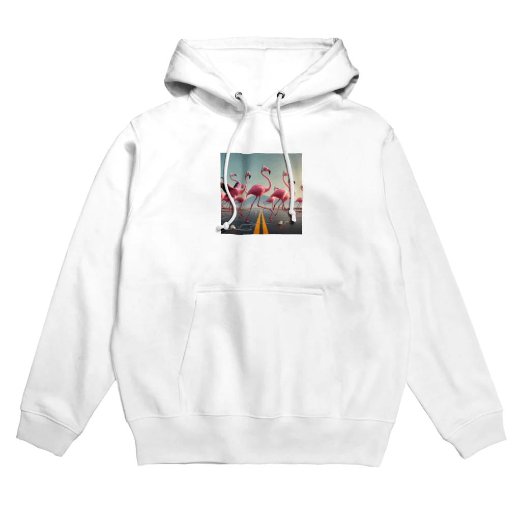 rukia59のサイズフリー ミュージックフラミンゴ Hoodie