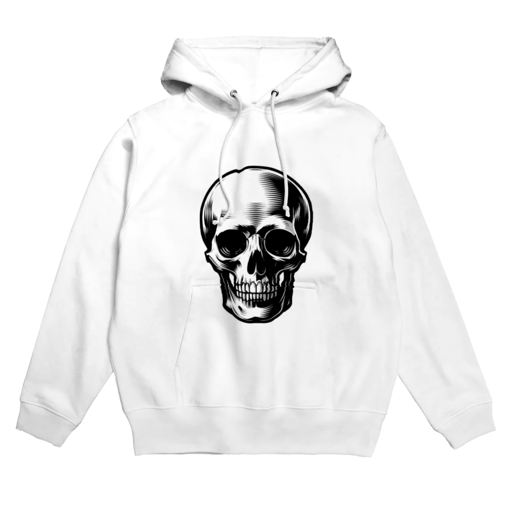 髑髏と骨のシンプルスカル Hoodie