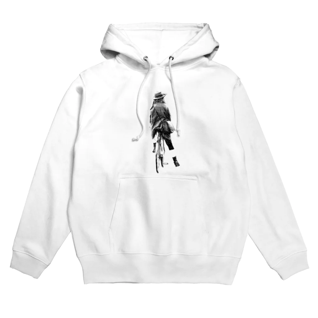 フラミンゴ洋裁店の自転車乗り Hoodie